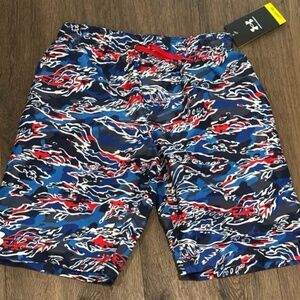 Boys Under Armour Swim Trunks Shorts Youth Large NEW